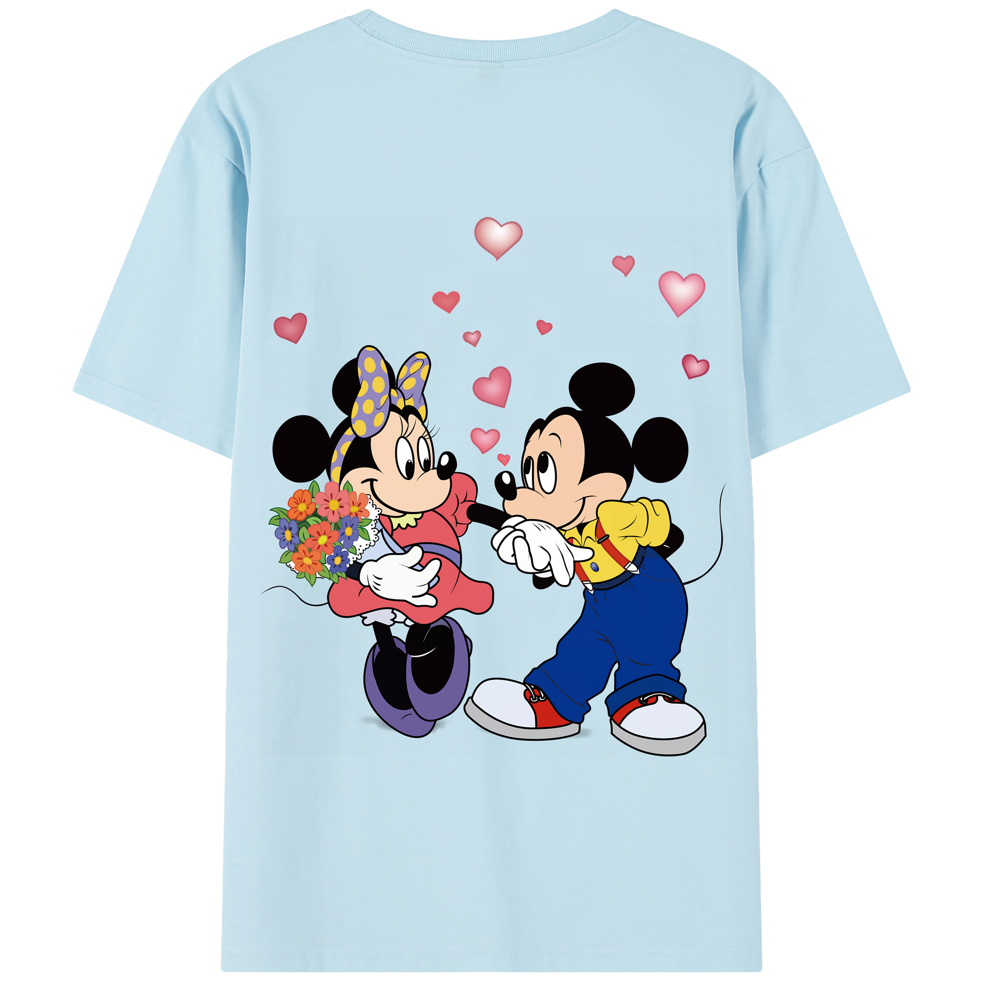 （画像用） ミッキーマウス Mickey Mouse 綿100％半袖Tシャツ（背面プリント）